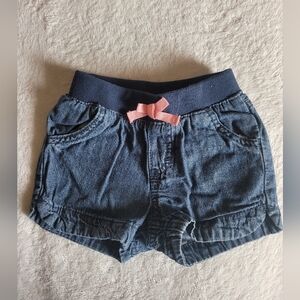 Cherokee Denim Blue Kids Shorts with Pink Accent